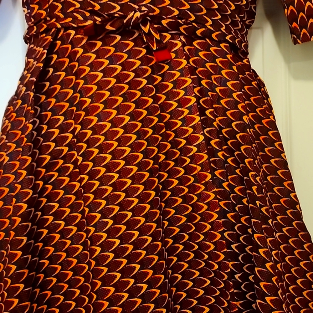 Ankara African Print Wrap Dress - Picture 5 of 9